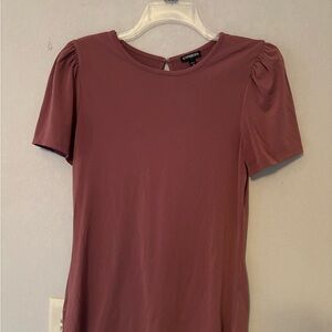 Express Women's Dusty Rose Short Sleeve Top